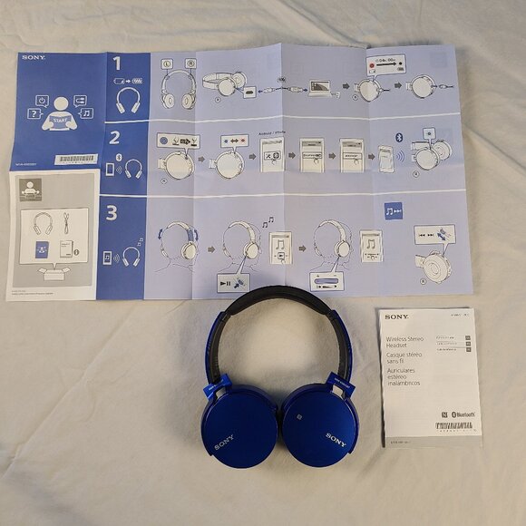 Sony Wireless Head Phones-Blue - Picture 8 of 9
